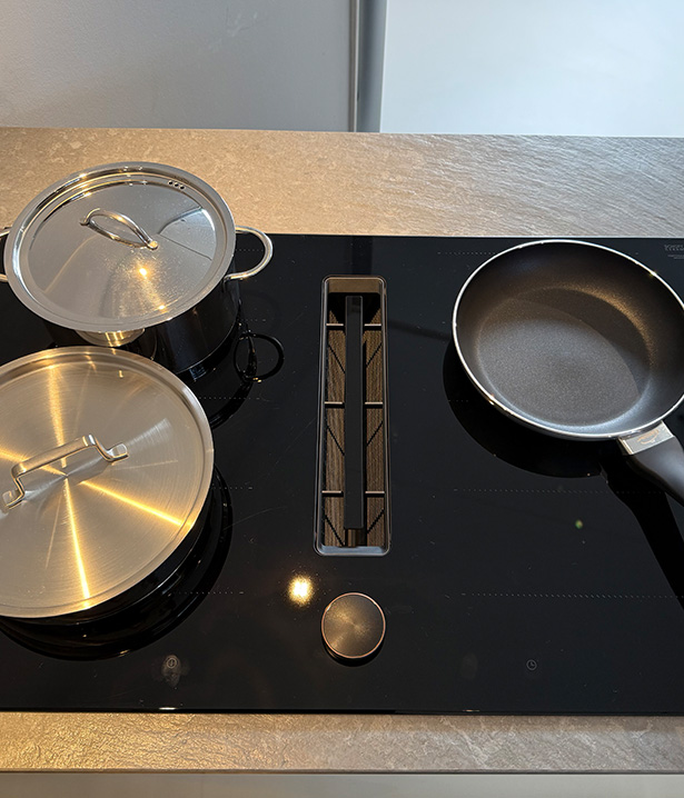 inductiekookplaat met werkbladafzuiging