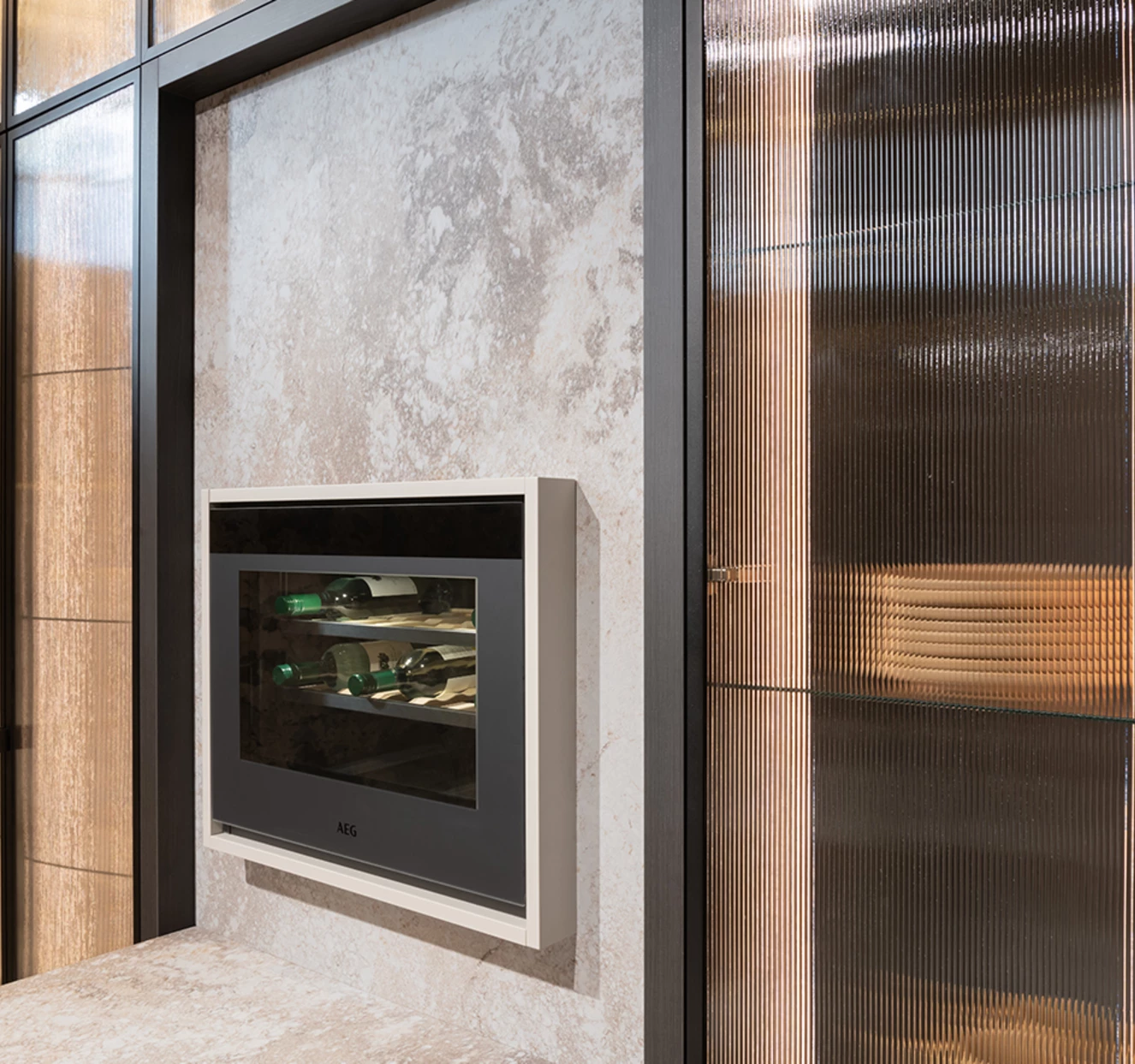 Glaskast icm led-verlichting